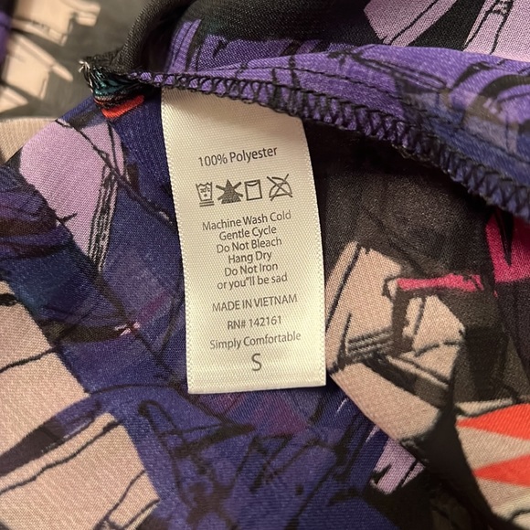 #77- LuLaRoe Shirley Multicolor Sheer Feather Kimono Open Front Cover Up -Small - Picture 5 of 6